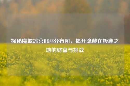 探秘魔域冰宫BOSS分布图，揭开隐藏在极寒之地的财富与挑战