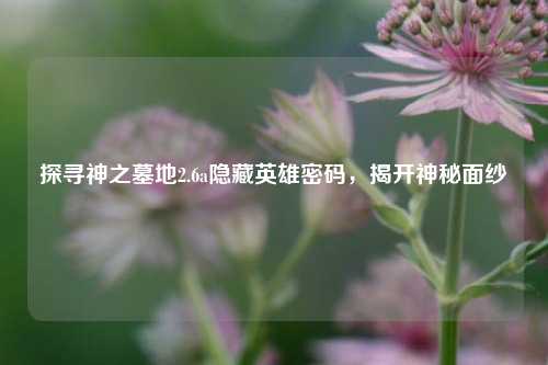 探寻神之墓地2.6a隐藏英雄密码，揭开神秘面纱