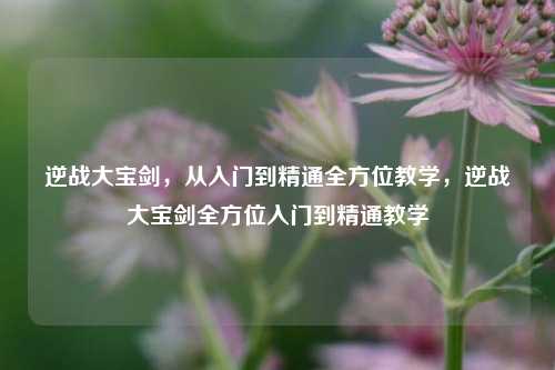逆战大宝剑，从入门到精通全方位教学，逆战大宝剑全方位入门到精通教学