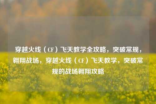 穿越火线（CF）飞天教学全攻略，突破常规，翱翔战场，穿越火线（CF）飞天教学，突破常规的战场翱翔攻略