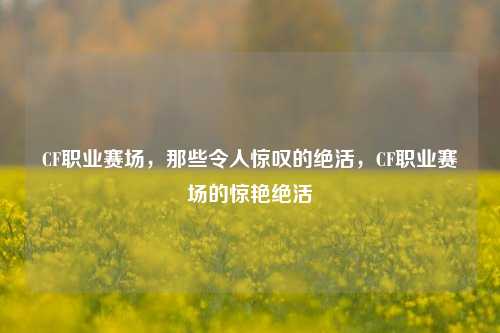 CF职业赛场，那些令人惊叹的绝活，CF职业赛场的惊艳绝活
