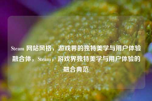 Steam 网站风格，游戏界的独特美学与用户体验融合体，Steam，游戏界独特美学与用户体验的融合典范