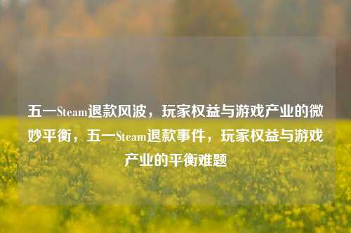 五一Steam退款风波，玩家权益与游戏产业的微妙平衡，五一Steam退款事件，玩家权益与游戏产业的平衡难题