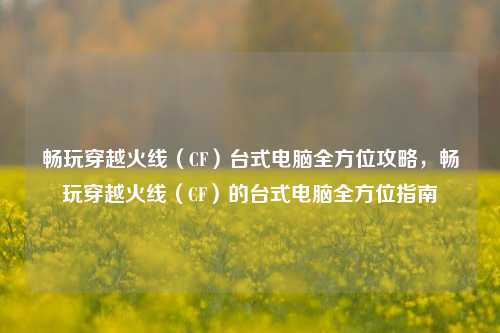 畅玩穿越火线（CF）台式电脑全方位攻略，畅玩穿越火线（CF）的台式电脑全方位指南