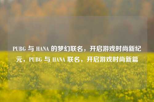 PUBG 与 HANA 的梦幻联名，开启游戏时尚新纪元，PUBG 与 HANA 联名，开启游戏时尚新篇