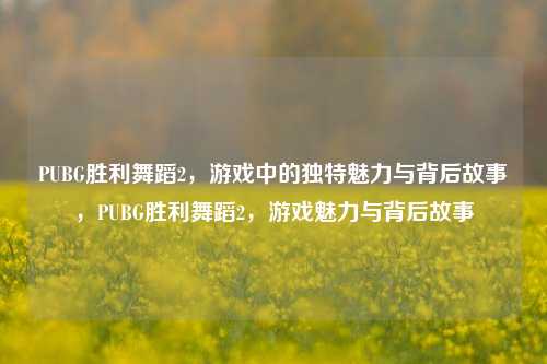 PUBG胜利舞蹈2，游戏中的独特魅力与背后故事，PUBG胜利舞蹈2，游戏魅力与背后故事