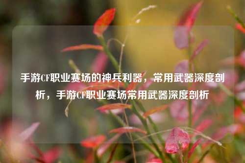 手游CF职业赛场的神兵利器，常用武器深度剖析，手游CF职业赛场常用武器深度剖析