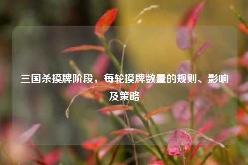 三国杀摸牌阶段，每轮摸牌数量的规则、影响及策略