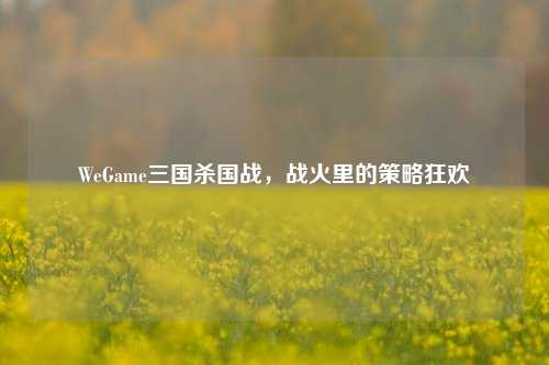 WeGame三国杀国战，战火里的策略狂欢