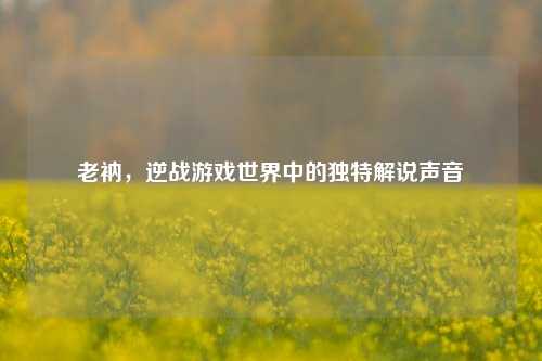 老衲，逆战游戏世界中的独特解说声音