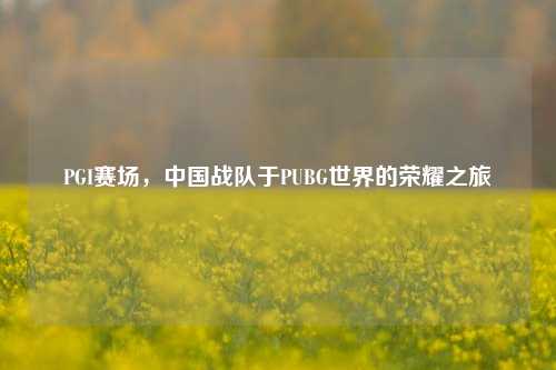 PGI赛场，中国战队于PUBG世界的荣耀之旅