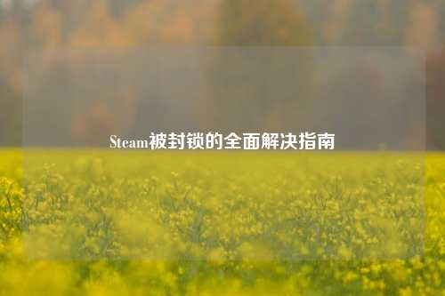 Steam被封锁的全面解决指南