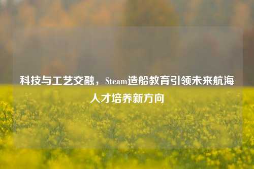 科技与工艺交融，Steam造船教育引领未来航海人才培养新方向