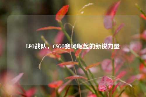LFO战队，CSGO赛场崛起的新锐力量