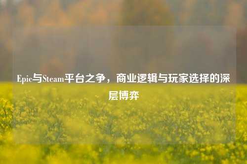 Epic与Steam平台之争，商业逻辑与玩家选择的深层博弈