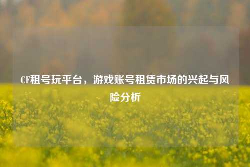 CF租号玩平台，游戏账号租赁市场的兴起与风险分析