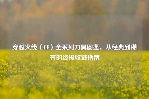 穿越火线（CF）全系列刀具图鉴，从经典到稀有的终极收藏指南