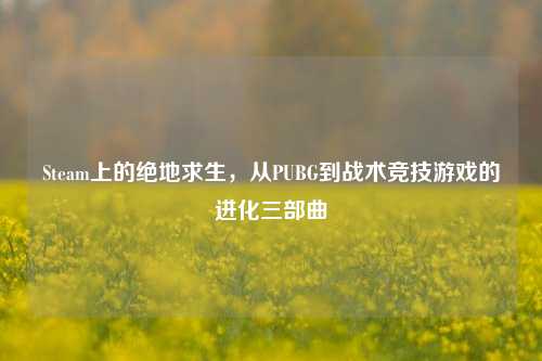 Steam上的绝地求生，从PUBG到战术竞技游戏的进化三部曲