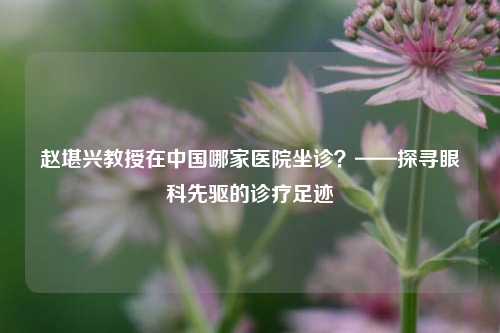 赵堪兴教授在中国哪家医院坐诊？——探寻眼科先驱的诊疗足迹